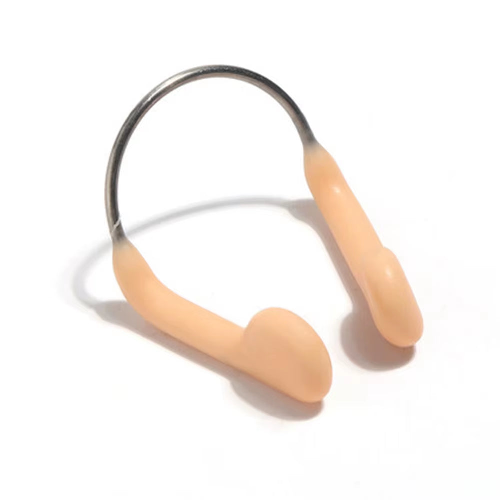1/2/3Pcs Durable No-Skid Soft Silicone Steel Wire Nose Clip for Swimming Diving Water Sports Swimming Nose Clip Skin Color