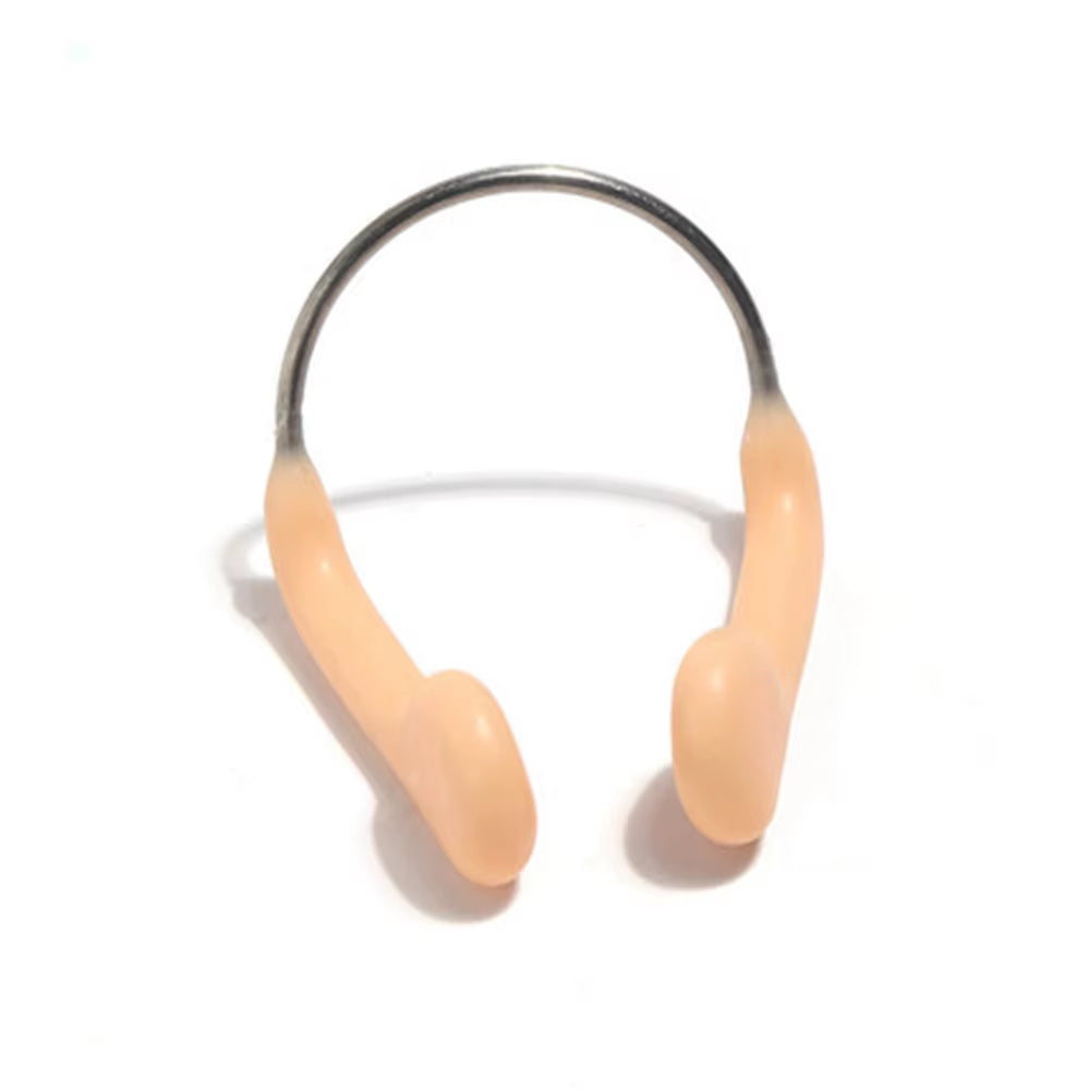 1/2/3Pcs Durable No-Skid Soft Silicone Steel Wire Nose Clip for Swimming Diving Water Sports Swimming Nose Clip Skin Color