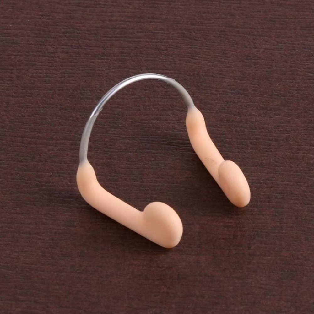 1/2/3Pcs Durable No-Skid Soft Silicone Steel Wire Nose Clip for Swimming Diving Water Sports Swimming Nose Clip Skin Color