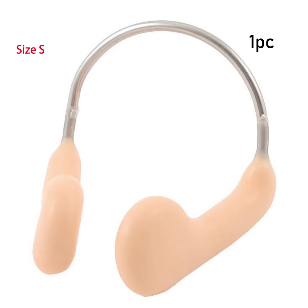 1/2/3Pcs Durable No-Skid Soft Silicone Steel Wire Nose Clip for Swimming Diving Water Sports Swimming Nose Clip Skin Color